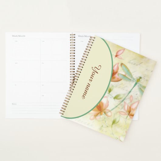 Fleurs personnalisées et libellule (Devant avec enveloppe)