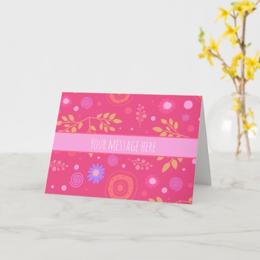 Fleurs personnalisées Whimsical Carte pour notes d (Fleur jaune)