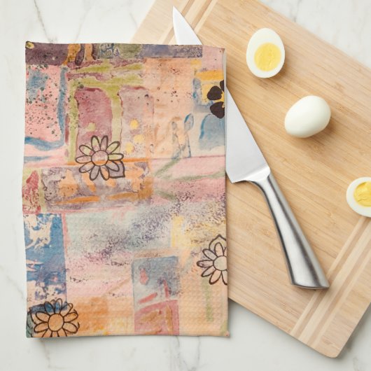 Fleurs Phunky Serviette de cuisine (Quart Plié)