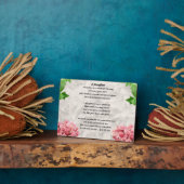 Fleurs - Plaque poème fille (Côté)