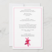Fleurs Plumeria rose, Faire-part de mariage modern (Dos)