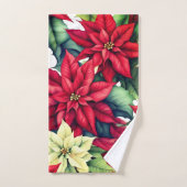 Fleurs Poinsettia (Serviette à main)
