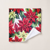 Fleurs Poinsettia (Gant de toilette)