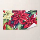 Fleurs Poinsettia (Serviette à main)