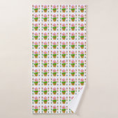 Fleurs Posées Rosy mignonnes Motif répétitif (Serviette de bain)