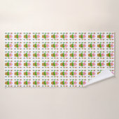 Fleurs Posées Rosy mignonnes Motif répétitif (Serviette de bain)