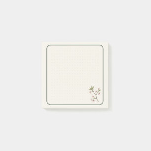 Fleurs Post-it 3x3 pouces Floral Minimaliste