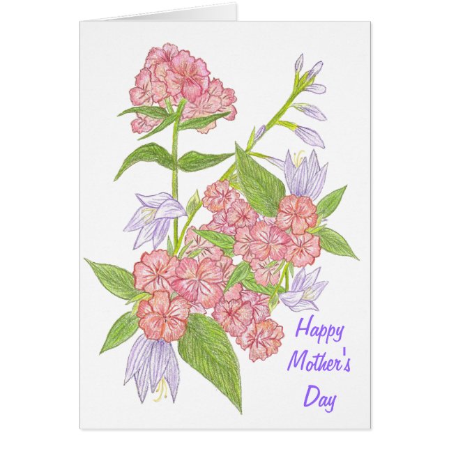 Fleurs pour la carte de fête de maman (Devant)