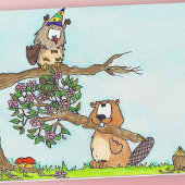 FLEURS POUR L'ANNIVERSAIRE Carte de voeux de Nicol