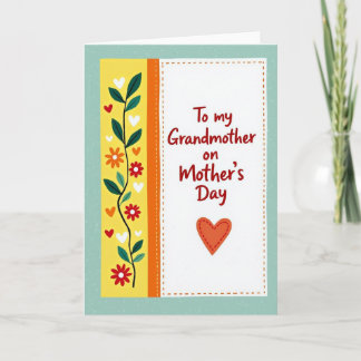 Fleurs pour ma grand-mère carte
