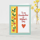Fleurs pour ma grand-mère carte (Fleur jaune)