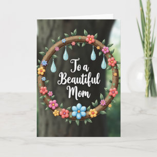 Fleurs pour une belle maman carte