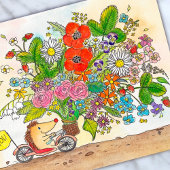 Fleurs pour vous carte postale de Nicole Janes