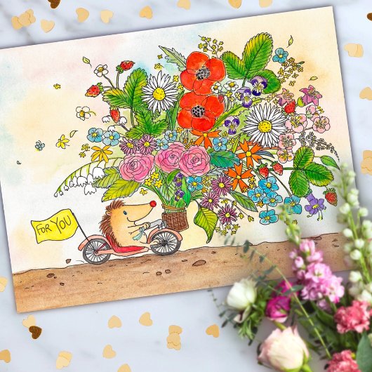 Fleurs pour vous carte postale de Nicole Janes