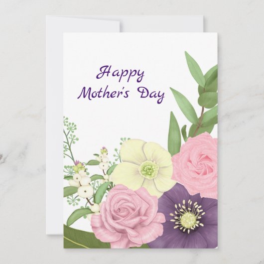 Fleurs Pour Vous Carte Vacances Plat (Devant)