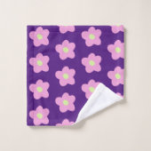 Fleurs pourpres (Gant de toilette)