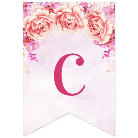 Fleurs pourpres d'aquarelle de bannière de (Premier drapeau)