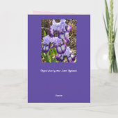 Fleurs pourpres Floral Iris Irises Carte de jour d (Dos)