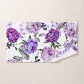 Fleurs pourpres lilas violettes Girly élégantes (Serviette à main)