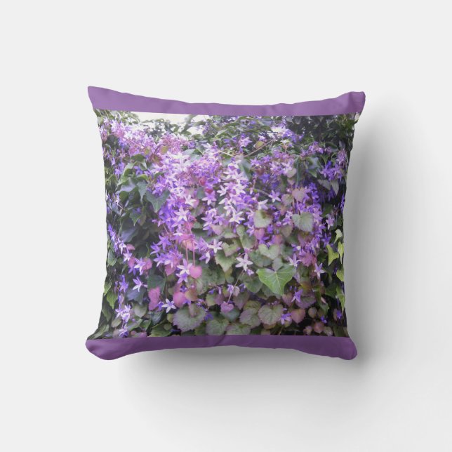 Fleurs pourpres/mauve de coussin - (Recto)