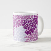 Fleurs pourpres Motif Floral Fille Mugs (Devant droit)
