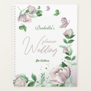 fleurs pourpres & papillons mariage de verdure