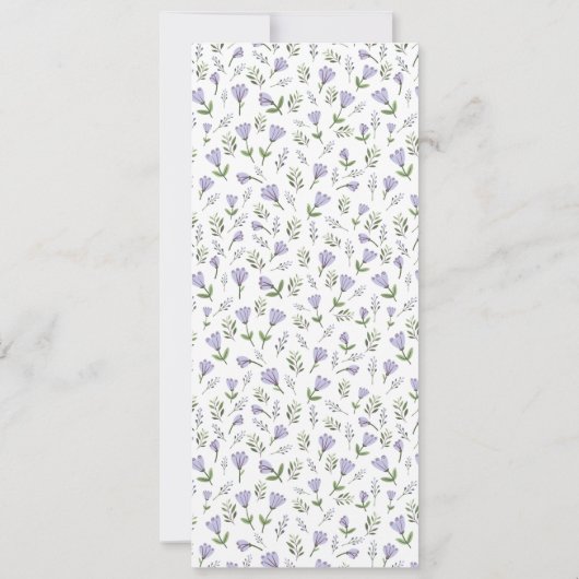 Fleurs pourpres Wreath First Communion Invitation (Dos)