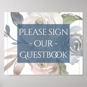 Fleurs Poussiéreuses Livre d'Or Bouquet Pastel B