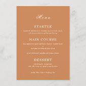 Fleurs pressées de style vintage | Menu de mariage (Dos)