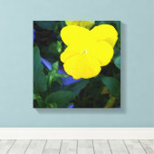 Fleurs printanières de Pansy Jaune Art de toile Fl (Insitu (Plancher de Bois))
