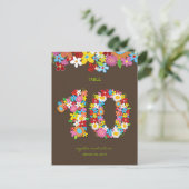 Fleurs printanières Jardin Mariage Numéro de table (Debout devant)