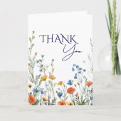 Fleurs printanières Merci bleu rouge jaune (Devant)