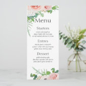 Fleurs printemps set 19 Carte Menu (Debout devant)