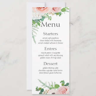 Fleurs printemps set 19 Carte Menu