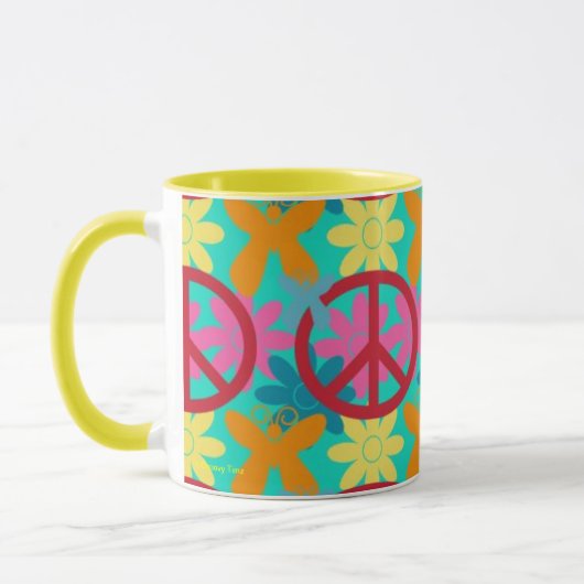 FLEURS PUISSANCE PAIX CUISINE CAFÉ MUGS - SUPER (Gauche)