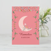 Fleurs Ramadan Kareem Carte de vacances (Debout devant)