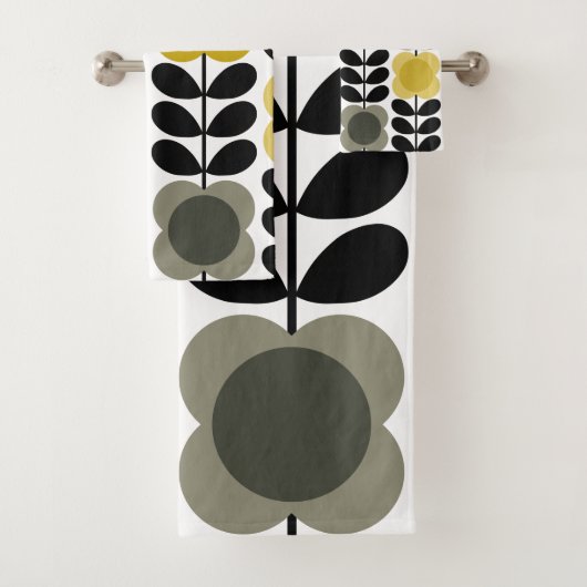 Fleurs Ravissantes Rtro, Gris Jaune (En situation)