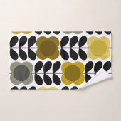 Fleurs Ravissantes Rtro, Gris Jaune (Serviette à main)