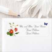 Fleurs Redoute Étiquettes de adresse personnalisés (En situation)