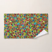 Fleurs rétro (Serviette à main)