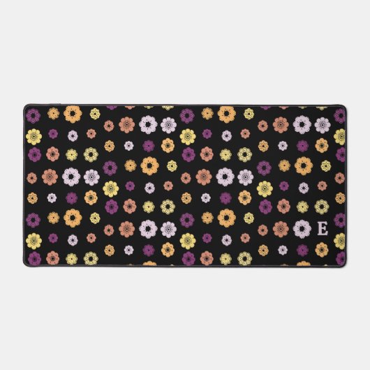 Fleurs rétro avec Monogramme (Recto)