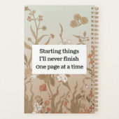 Fleurs Rétro Démarrant Des Choses Que Je Ne Finira (Dos)