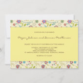 Fleurs rétro ・ Jaune ・ Faire-part de mariage (Devant)