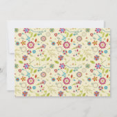 Fleurs rétro ・ Jaune ・ Faire-part de mariage (Dos)