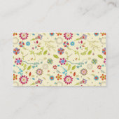 Fleurs rétro ・ Turquoise ・ Carte de siège (Dos)