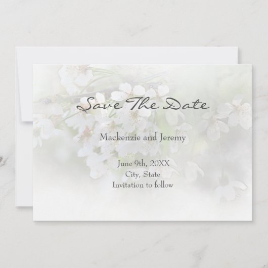 Fleurs rêveuses pour le Save the Date (Devant)