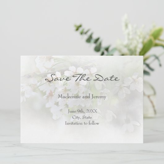Fleurs rêveuses pour le Save the Date (Debout devant)