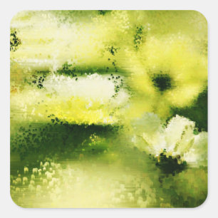 Fleurs rêveuses sous la pluie 2 - autocollants de