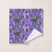Fleurs Rhododendron Violet Motif Floral (Gant de toilette)