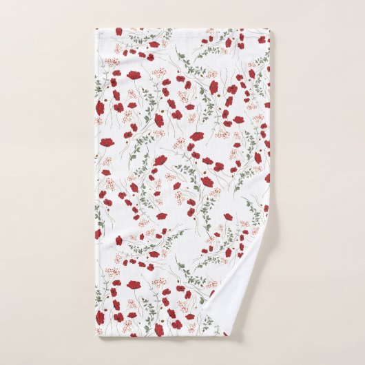 Fleurs romantiques (Serviette à main)